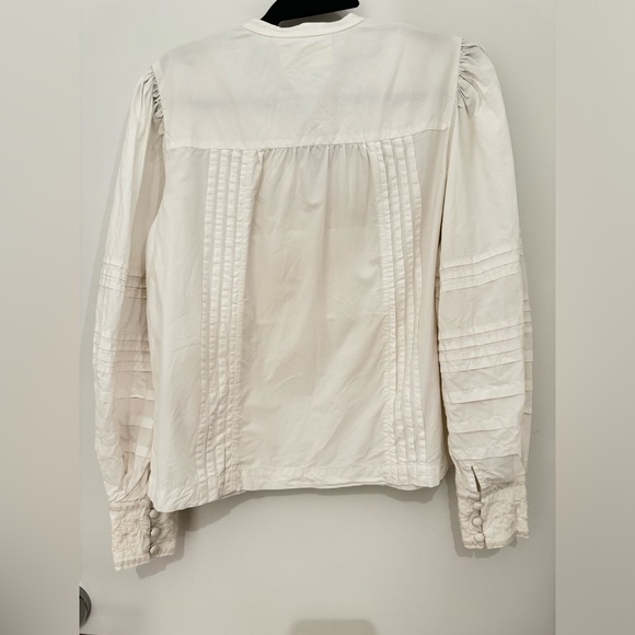 Anthropologie Puff Sleeve Cotton Top - Picture 2 of 5